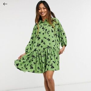 Green smock dress